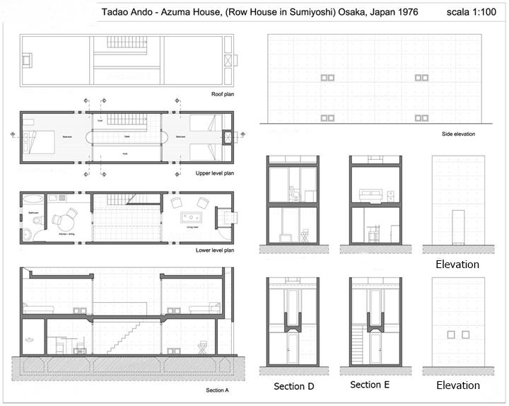 Azuma House Row House Data Photos Plans WikiArquitectura