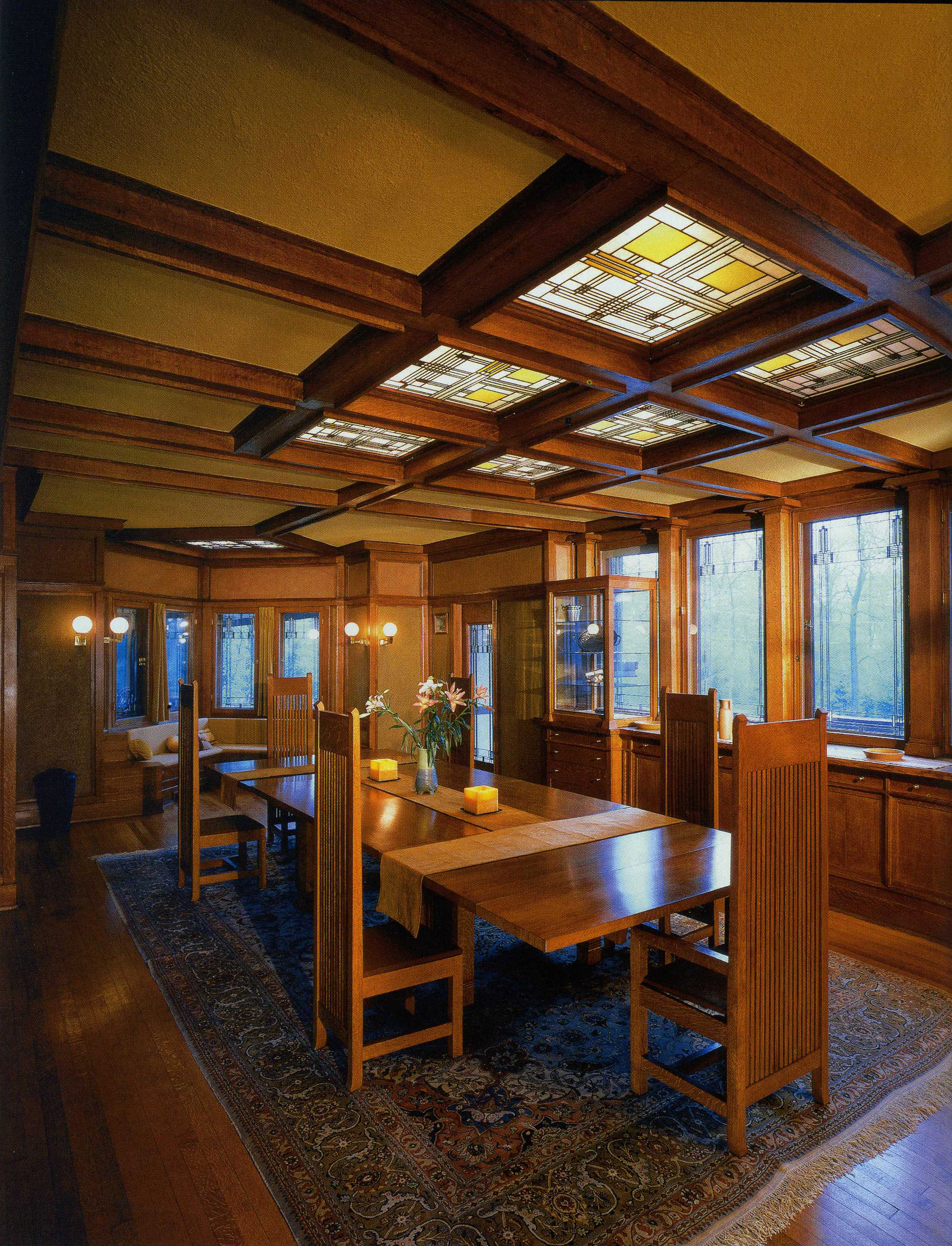 29+ Prairie House Frank Lloyd Wright Interior of wingspread, johnson house in racine wisconsin, designed by