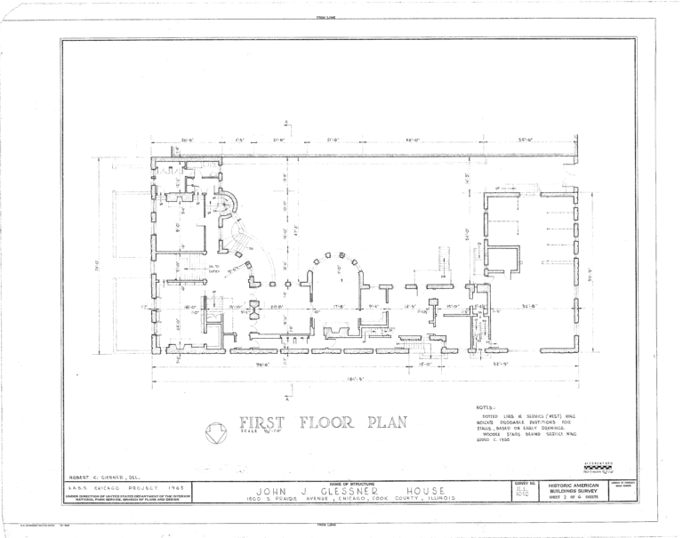 Glessner House Drawings - Chicago (4) - WikiArquitectura